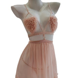 Fongt Pajamas Flower Three-Dimensional Pajamas Pentant Lovely Lovely Sexy Net纱 Ajamas Pajamas