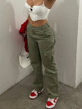 Washed Straight Leg Cargo Jeans-Outfit