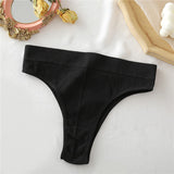 Seamless Women's Panties And Thongs Woman High Waisted Soft Woman G-String Solid Colors Sexy Underpants For