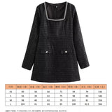 Fongt Women's Autumn And Winter New Diamond-Sleeved French Waist-Sleeved Velvet Mini Dress