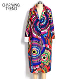 Coat Flower Printed Long Sleeve 2020 Winter Jacket Ladies Woolen Outwear Vintage Casual Chic Ethnic Style Female