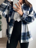 Vintage Pockets Oversized Plaid Shacket-Outfit