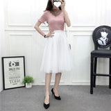 Fongt Yarn Skirt Women's Summer Long A Skirt High Waist 100 Folding Skirt 2025 Thin Soft Hanging Yarn Skirt