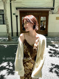 Fongt Xixi 13 Line 2025 Autumn New White Standard Korean Version Of Hollow Knitted Sunscreen Hooded Shirt 25320