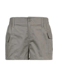 Vintage Low Rise Asymmetric Cargo Shorts-Outfit