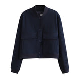 Fongt Women's New Large Pocket Bomber Jacket In Spring