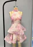 Fongt Women's Clothing 2025 Summer New Hanging Neck With Flower Dress