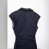 New Summer Style Midi Slim Shirt Dress 0779064-Outfit