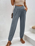 Fongt 2025 Women's Home Trousers Temperament Casual Loose Bag High Waist Girded Trousers Women