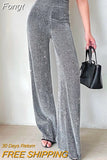 Women Flared Wide Leg Pant High Waist Spring Trousers Loose Casual Korea Pant