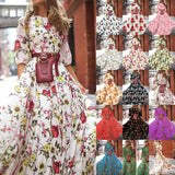 Fongt Spring New Digital Print Dress Dress Holiday Dress Women's