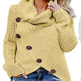 Turtleneck Loose Solid Color Women's Sweater Long Sleeve