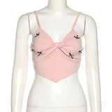 Fongt / Summer 2023 New Women's Sweet Girl Hot Girl Sexy Slim Fashion Strapless Condole Belt Small Vest-Outfit
