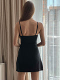 Birthday Dress for Women Fall Outfits Going Out Streetwear Chic Classy Spaghetti Strap Y2k Corset Black Party Dresses-Outfit