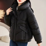 Thicker Bread Clothes Short Down Cotton-Padded Clothes Women Small Autumn And Winter Coat Cotton-Padded Jacket Mother Women's Thin Cotton Clothes-Outfit