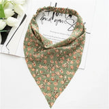 Hair Scarf Scrunchies Vintage Triangle Bandanas Hairband Headband Without Clips Elastic Hair Bands Headwrap