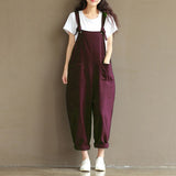 Large Artistic Dark Blue Suspender Casual