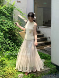 Fongt Xixi 2025 Summer New Temperament Apparent Thin High-Rise Half-Dressed Dress Dress Dress 85203