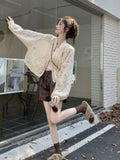 Summer Lace Thin Jacket Women Parka Casual Femal Coat Hollow Out Embroidery Floral Women Thin