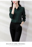 Fongt Senior Sense Stripe Shirt Female Light Ripe Wind Design Sense Minority Professional Temperament High-End Long Sleeve Shirt-Outfit