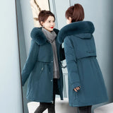 2024 Winter New Thickened Down Cotton Korean Version Plus Cotton Liner To Overcome Cotton Coat Women's Long Cotton Suit-Outfit