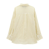 New Loose Striped Casual Shirt 0881072-Outfit