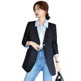 White Collarless Suit Jacket Female Spring 2025 New Small Fragrant Wind Advanced Sense Temperament Casual Korean Version Small Suit-Outfit