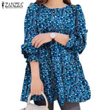 Cotton O Neck Fashion Ruffle