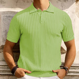 Fongt Men's New Summer Candy-Colored Knits Men's Casual Polo Shirts