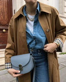 Fongt Temperament POLO Sweater Women Autumn And Winter Kaqi Single Buckle New Coat