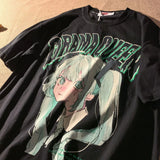 Drama Queen Anime Graphic T-shirt-Outfit