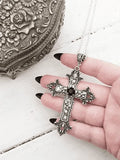 Rhinestone Chrome Hearts Necklace-Outfit