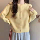 Fongt 2023 New Women's Lazy Wind Sweater Cardigan Korean Version Small Sweater Coat Female Jacket Female-Outfit