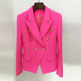 Fongt 2025 Star Fashion Metal Lion Head Buckle Double Buckle Blazer Phosphor