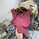 Threaded Sling Sports Vest Women Wear A Suit With A Bottom To Prevent Smooth And Sleeveless Jacket In Summer.-Outfit