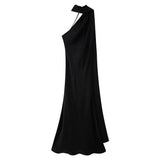Fongt Explosive Women's Temperament Lightly Exposed Back Ribbon Hanging Neck Dress
