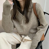 New 2022 Short Cardigans Zipper Hooded Thicken Knitted Wild Korean Lady Winter Spring Women's Sweaters Top