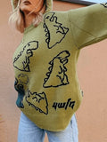 Dinosaur Crew Knit Sweater-Outfit