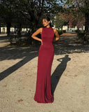 Ribbed Pleated Tank Long Dress-Outfit