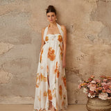 Fongt Summer New Women's Sexy Hanging Neck Irregular Dress Dress Dress Dress Girl