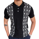 Fongt Men's Wear Summer Short-Sleeved Knitwear Collared Casual POLO Shirt Men's