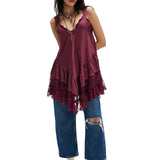 Burst Spring Dress New Mini Dress Lace Splicing Color Cloves Short Dress