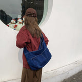Large Washed Denim Crossbody Bag-Outfit
