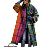 Autumn Long Sleeve Collar Printed Woolen