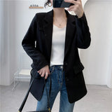 Fongt Suit Jacket Lady Tide Ins Spring And Autumn Winter Short Small Korean Version Loose And Versatile Foreign Style Casual Suit-Outfit