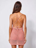 Summer Women's New Neck Exposed Vest High Purse Hip Knit Skirt Suit-Outfit