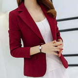 Cai Daifei 2023 Spring / Summer New Small Suit Korean Version Suit Slim Solid Color Long Sleeves Thin Women's Coat-Outfit