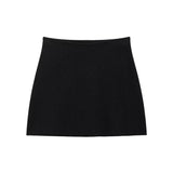 Fongt Women's INS Explosion Grand Buckle Knitted Coat Mini-Skirt Set