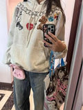 Charms Chain Printed Hoddie-Outfit