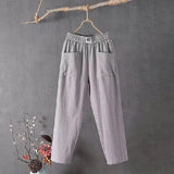 Linen Summer Loose Slimming Straight Ankle-length